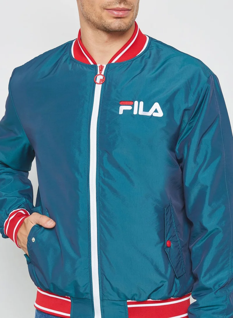 FILA Skyler Iridescent Embroidered Bomber Jacket