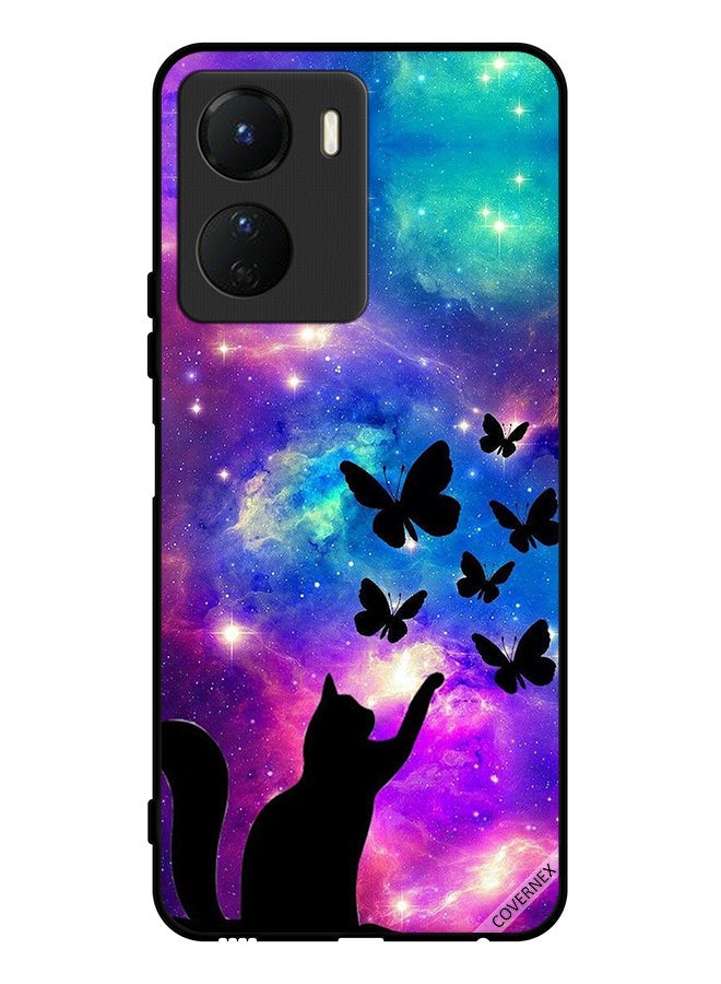 Covernex Protective Case Cover For Vivo Y16 Cat & Butterflies - Image 1