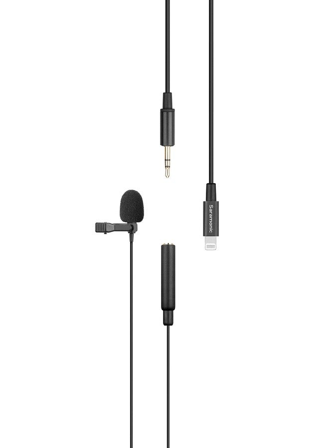 Saramonic Lavalier Microphone with Lightning for Apple iPhone, or iPad with a Built-in 6.6-Foot (2m) Cable (LavMicro U1A) - Image 1