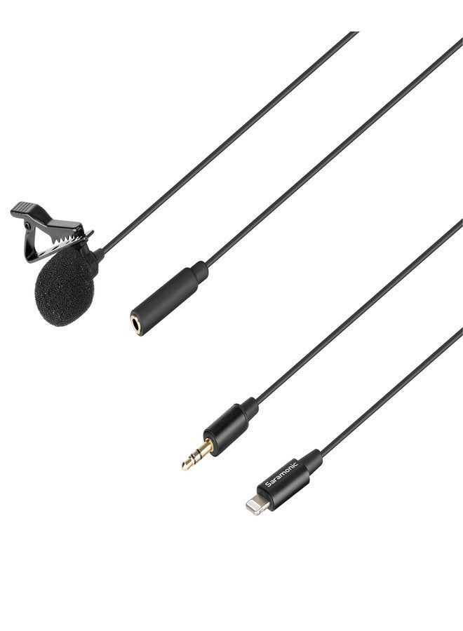 Saramonic Lavalier Microphone with Lightning for Apple iPhone, or iPad with a Built-in 6.6-Foot (2m) Cable (LavMicro U1A) - Image 4
