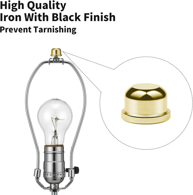 8 1/4-27 specifications gold lamp top decorative nuts for lampshade bracket vertical frame top lamp accessories - Image 4