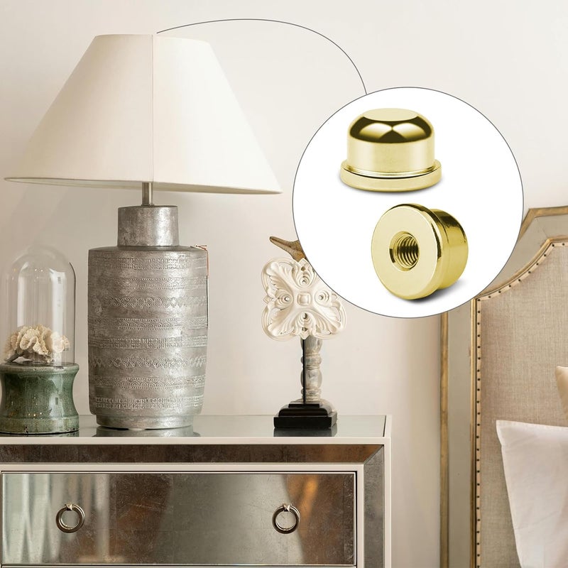 8 1/4-27 specifications gold lamp top decorative nuts for lampshade bracket vertical frame top lamp accessories - Image 5