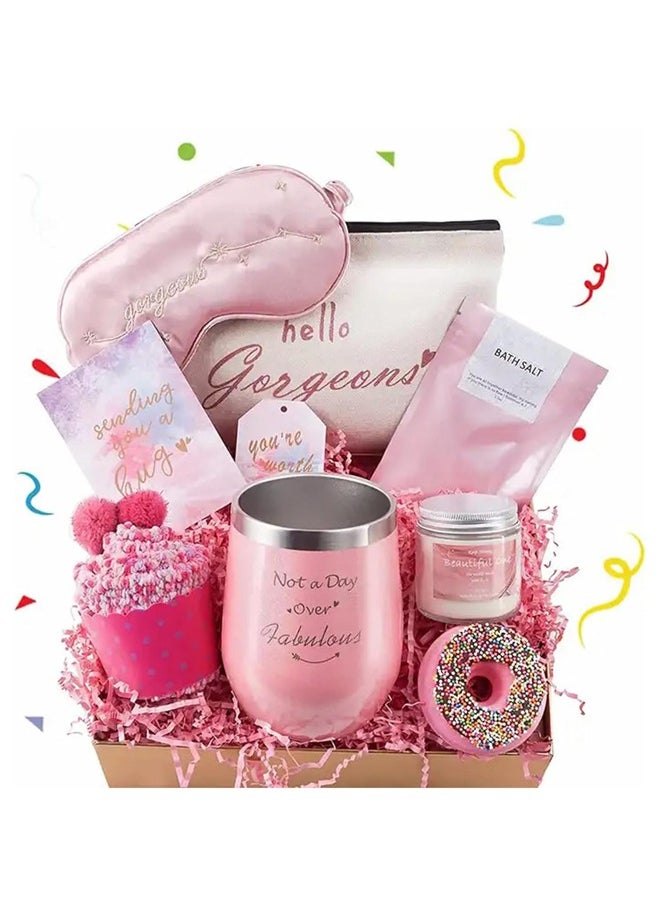 Beauenty - 11 Pieces Scented Candles And Bath Bombs Set, Pink-Style 2 - Image 1