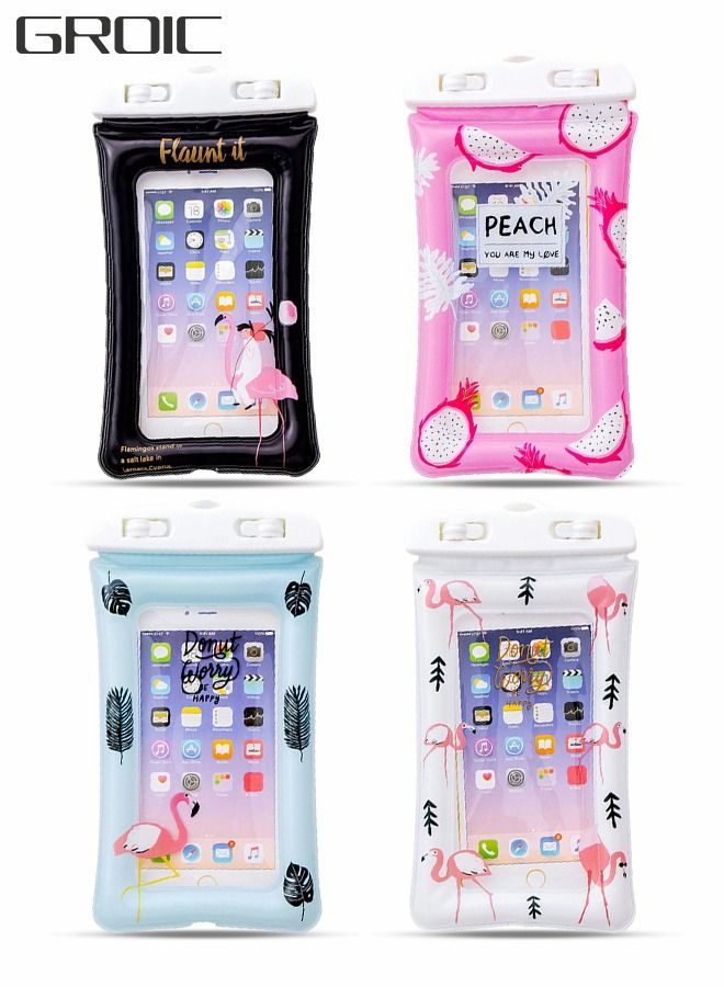 GROIC Airbag Waterproof Phone Bag, Phone Dry Bag, Universal Waterproof Phone Case with Lanyard, Swimming Transparent Waterproof Phone Case for Touch Screen - Image 1