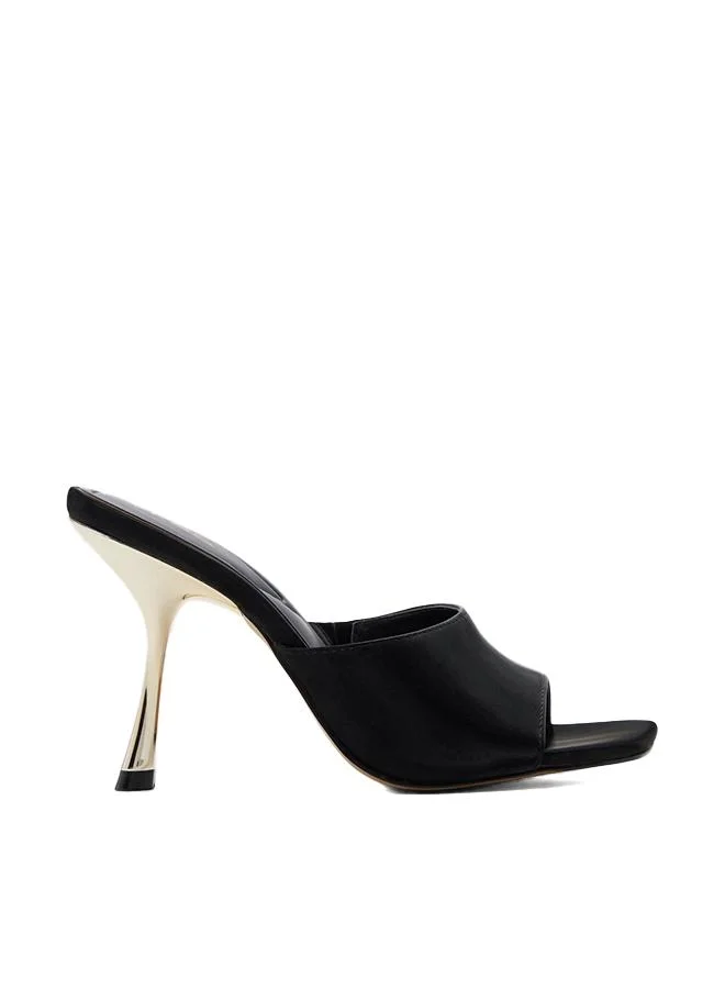 Comacan Ladies Black Heeled Sandals