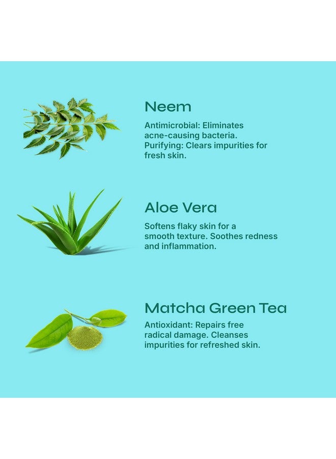 Tikitoro Teens Refreshing Face Wash 100% Vegan Neem, Aloe Vera, Matcha Green Tea Extract, Cleanses & Refreshes, No Parabens & Sulphates, All Skin Types (Age: 11+) (100ml x of 1) - Image 2