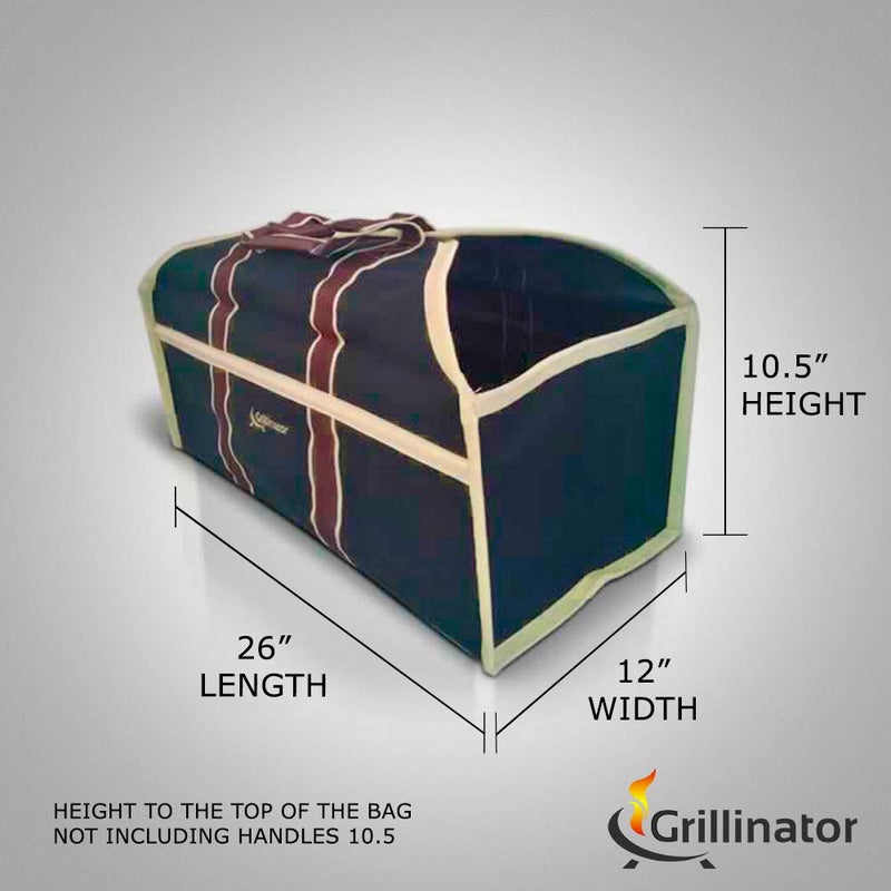 Grillinator Ultimate Firewood Log Carrier: Back Saving Design with Ultra Premium Canvas (Black) - Image 5