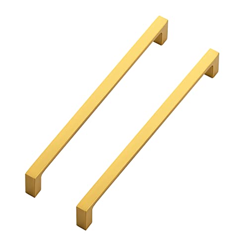 Ravinte 20 Pack Solid 712 Inch Kitchen Square Cabinet Handles Brushed Brass Drawer Pulls Kitchen Cabinet Hardware Handles - Image 1