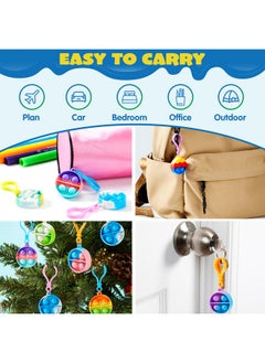 JOYIN Pop Fidget Keychain Mini Fidget Toys Bulk 30 Pack Party Favors For Kids 4-8,8-12 Years Kids, Goodie Bag Stuffers Fidgets For Classroom Prizes Sensory Fidget Toy Packs  - Image 4
