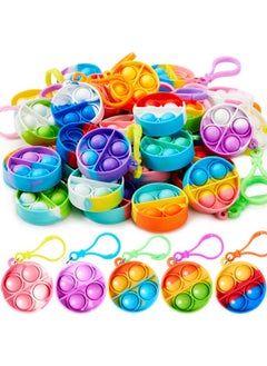 JOYIN Pop Fidget Keychain Mini Fidget Toys Bulk 30 Pack Party Favors For Kids 4-8,8-12 Years Kids, Goodie Bag Stuffers Fidgets For Classroom Prizes Sensory Fidget Toy Packs  - Image 1