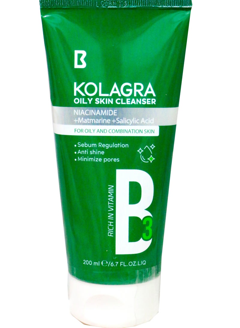Kolagra Facial Wash Oily Skin 200 Ml (Packaging may vary) - Image 1