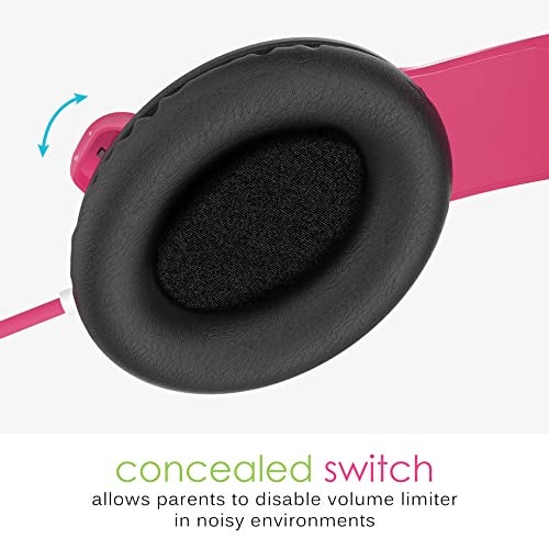 MEE audio KidJamz 3 Kids Safe Listening Headphones with Volume Limiter & Built-in Microphone, Adjustable On-Ear Headset w/ 3.5mm Jack & Tangle-Free Cord for Online Learning/School/Travel/Tablet - Image 3