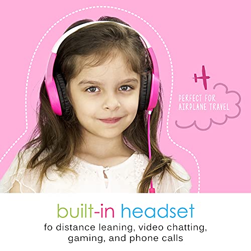 MEE audio KidJamz 3 Kids Safe Listening Headphones with Volume Limiter & Built-in Microphone, Adjustable On-Ear Headset w/ 3.5mm Jack & Tangle-Free Cord for Online Learning/School/Travel/Tablet - Image 4