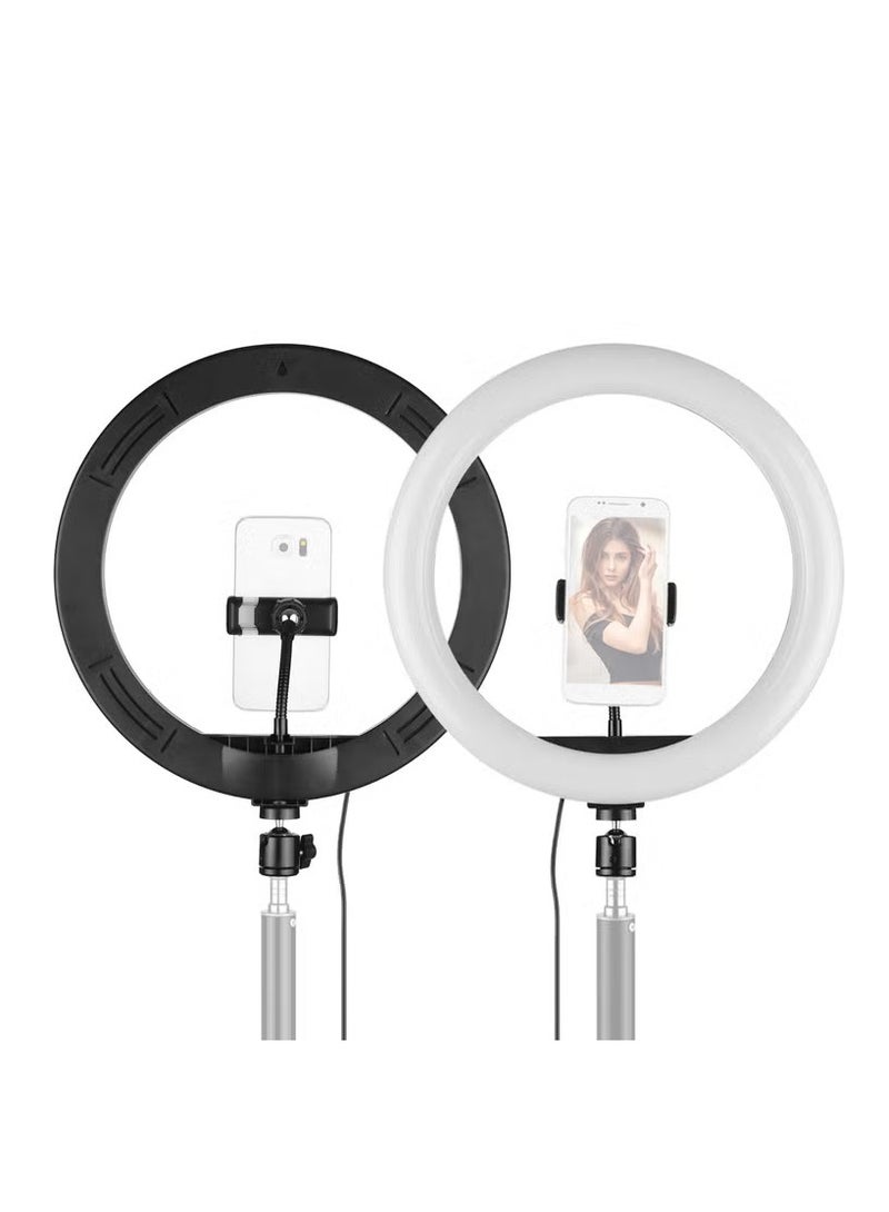 13 Inch LED Ring Light 10W 2700-5500K Color Temperature with Ballhead Cell Phone Holder Multicolor  - Image 3
