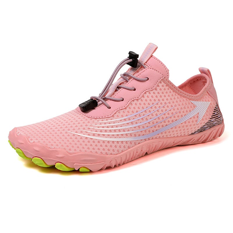 Generic Cross-border Outdoor Five-finger Shoes Wading Non-slip Beach Shoes Barefoot Diving Shoes Swimming Riding Fitness Mens and Womens Traceability Shoes Pink