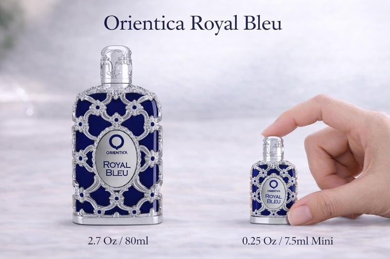 Orientica مجموعة أورينتيكا الفاخرة رويال بلو أو دو بارفان - عطر خشبي حار للجنسين - 0.25oz ميني سبلاش - Image 2