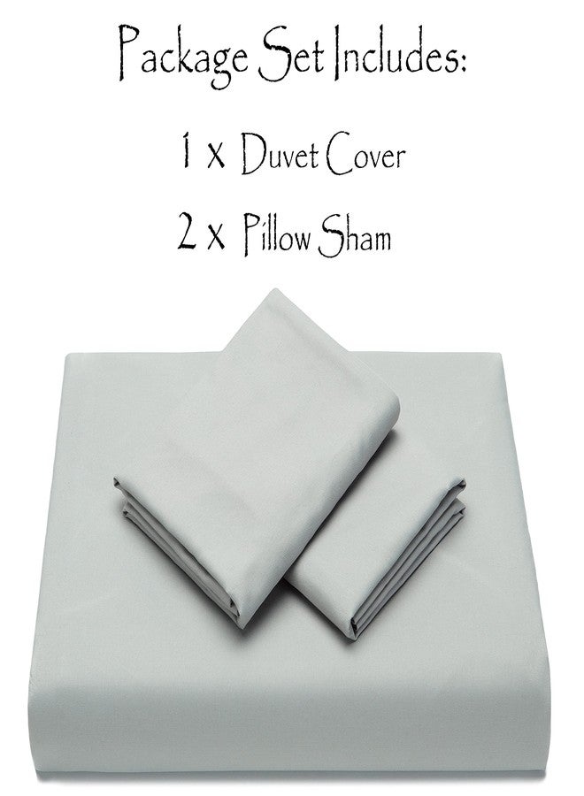 Chanasya Premium Solid Duvet Cover Set - Duvet Cover (90” x 90”) & 2 Pillow Shams (20” x 26”) - 3-Piece Set - Sage, Queen Size - Image 3