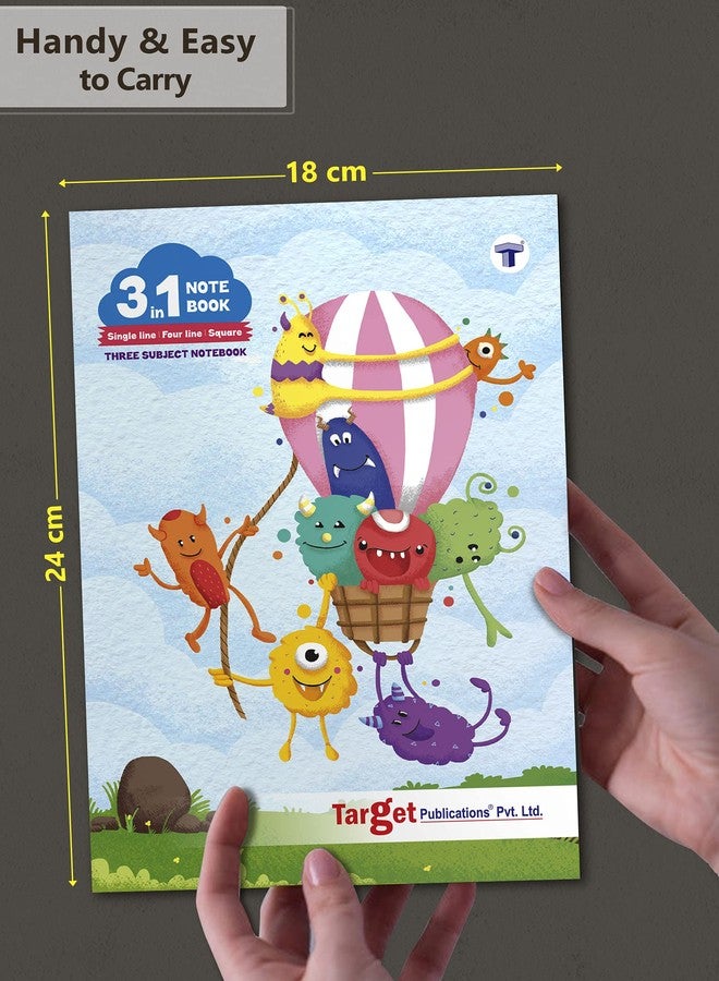 TARGET PUBLICATIONS Big Square Notebooks for Kids and Students | 172 Ruled Pages | Maths Practice Books for Children | 18 cm x 24 cm Approx | Soft Bound Cover | Pack of 4 | GSM 57 - Image 4