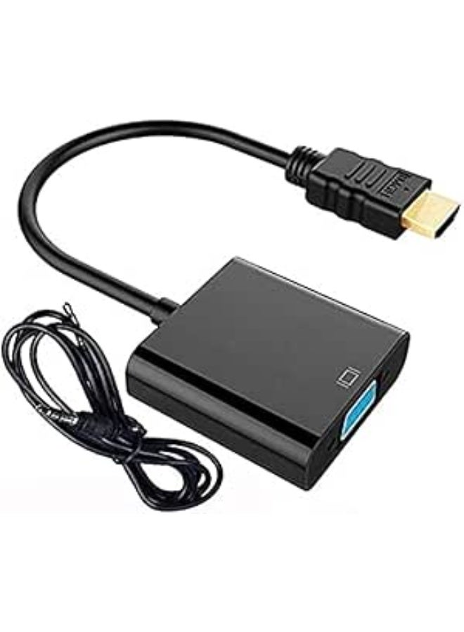 محول HD إلى VGA مع كابل – لتوصيل الكمبيوتر أو اللاب توب بالشاشات وأجهزة العرض - Image 1