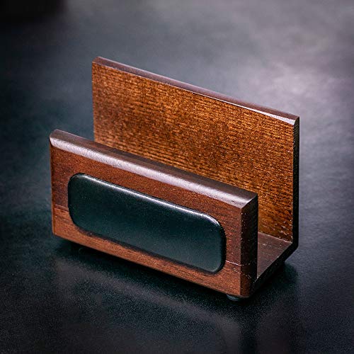 Dacasso Walnut and Leather Business Card Holder - Image 3