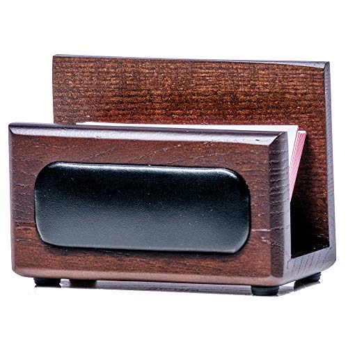 Dacasso Walnut and Leather Business Card Holder - Image 1