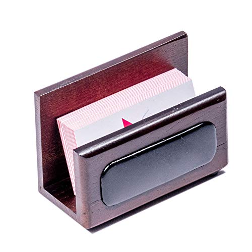 Dacasso Walnut and Leather Business Card Holder - Image 4