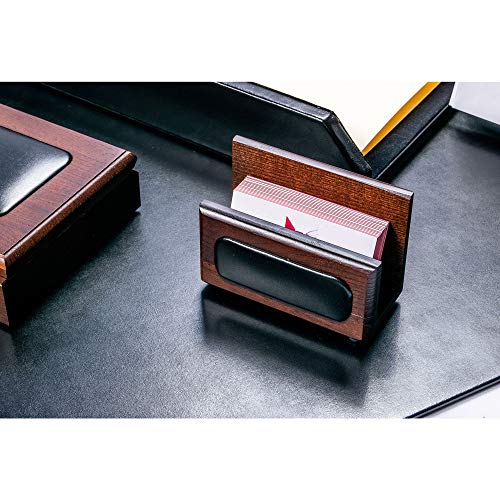 Dacasso Walnut and Leather Business Card Holder - Image 2
