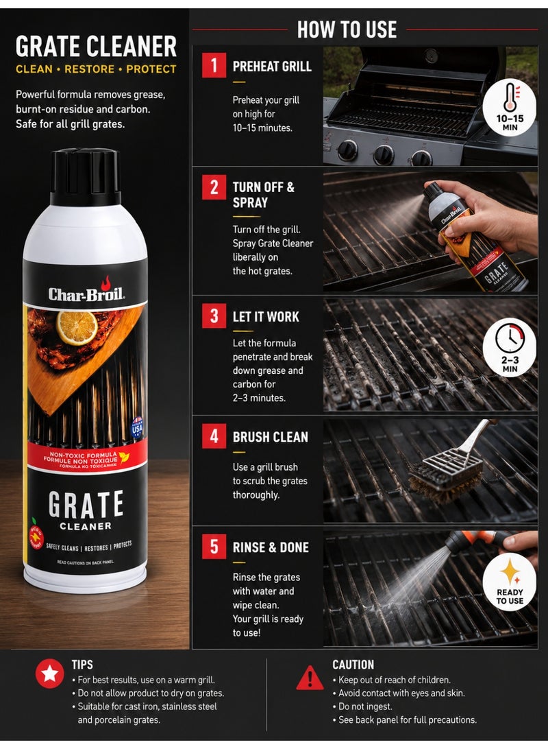 Char-Broil Barbeque Grill Grate Cleaner White 946ml - Image 4