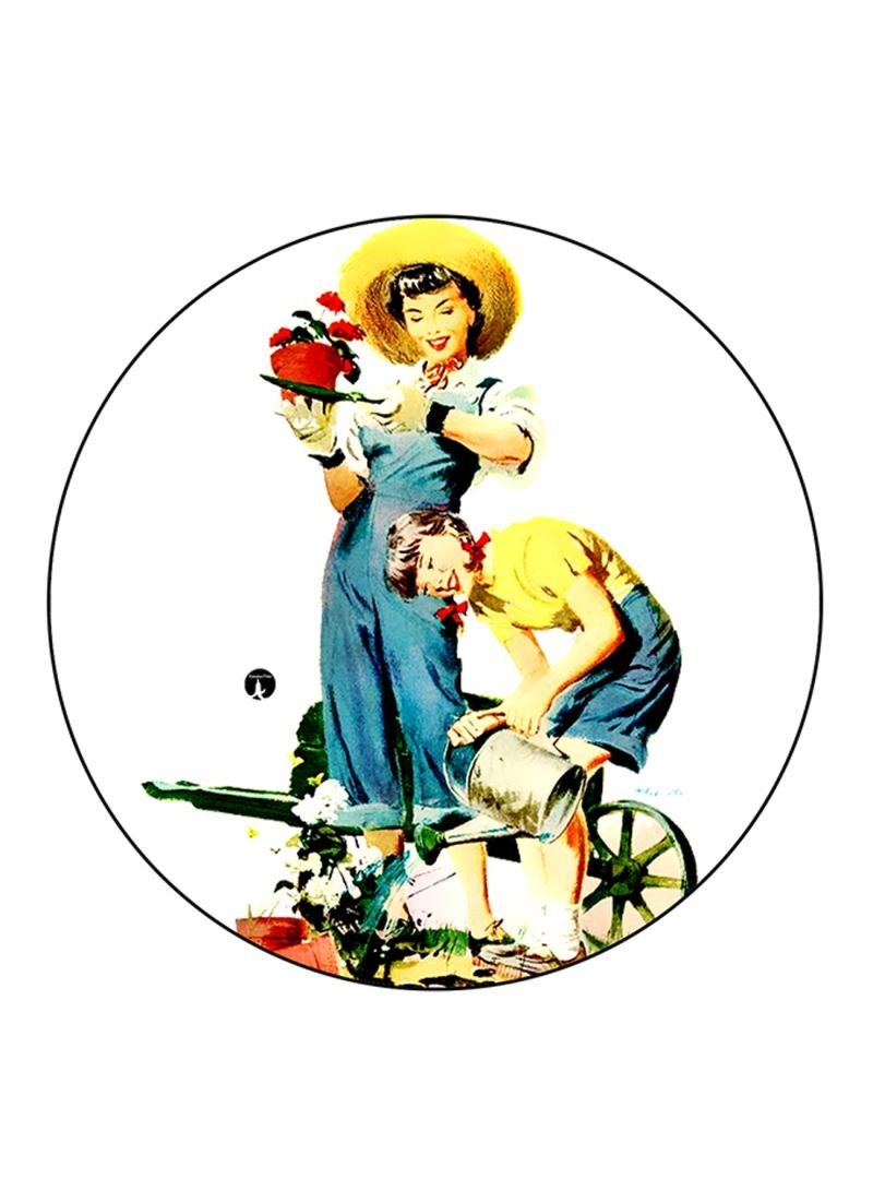 RKN Vintage Art Printed Fridge Magnet Multicolour - Image 1