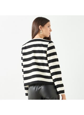 Iconic Striped Cardigan with Long Sleeves and Button Closure - pzsku/Z3532D966622493AB0651Z/45/_/1732382276/ee8ba5c7-4381-43be-9add-822bd5d8f6ea