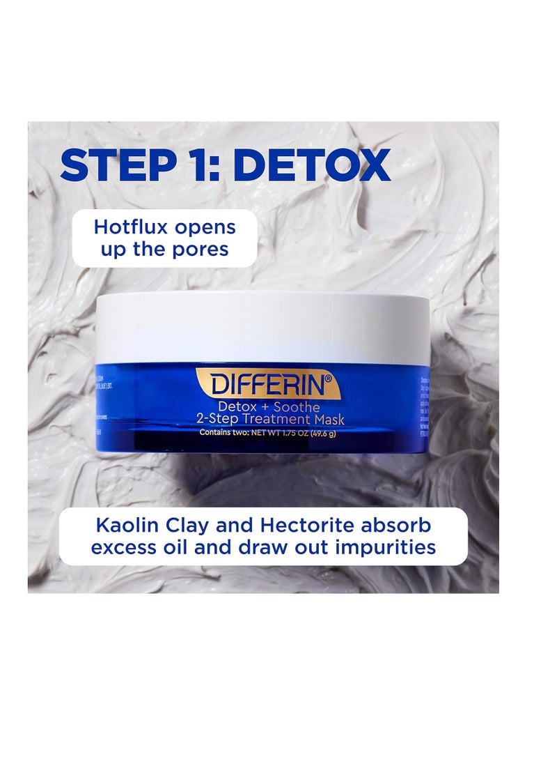 differin Differin Clay Face Mask, Detox and Soothe 2 Step Treatment Clay Mask by the makers of Differin Gel, Gentle Skin Care for Acne Prone Sensitive Skin, 1.75 oz  - Image 3