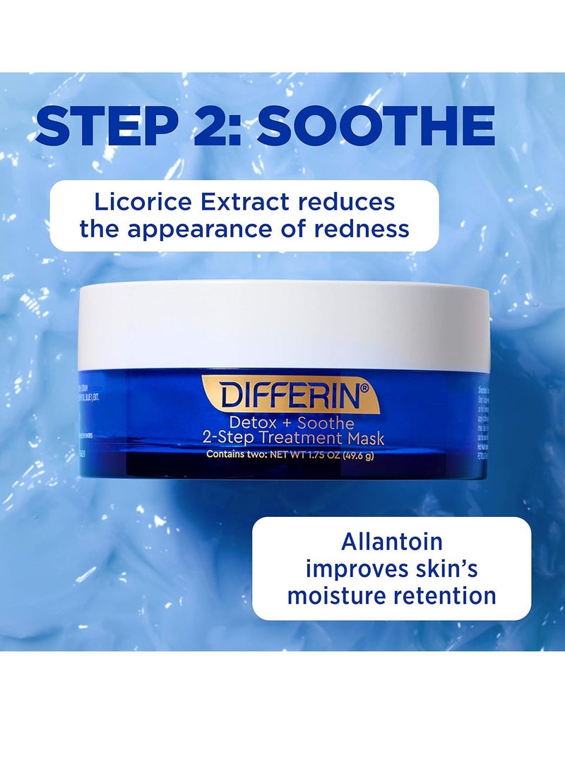 differin Differin Clay Face Mask, Detox and Soothe 2 Step Treatment Clay Mask by the makers of Differin Gel, Gentle Skin Care for Acne Prone Sensitive Skin, 1.75 oz  - Image 4