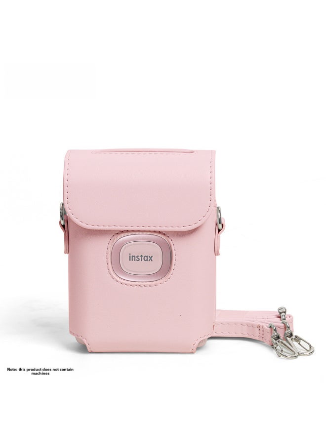 Generic Suitable For Polaroid Mini Link2 Printer Protective Cover PU Leather Bag Shoulder Bag Storage Solid Color Bag-Color:Pink  - Image 1