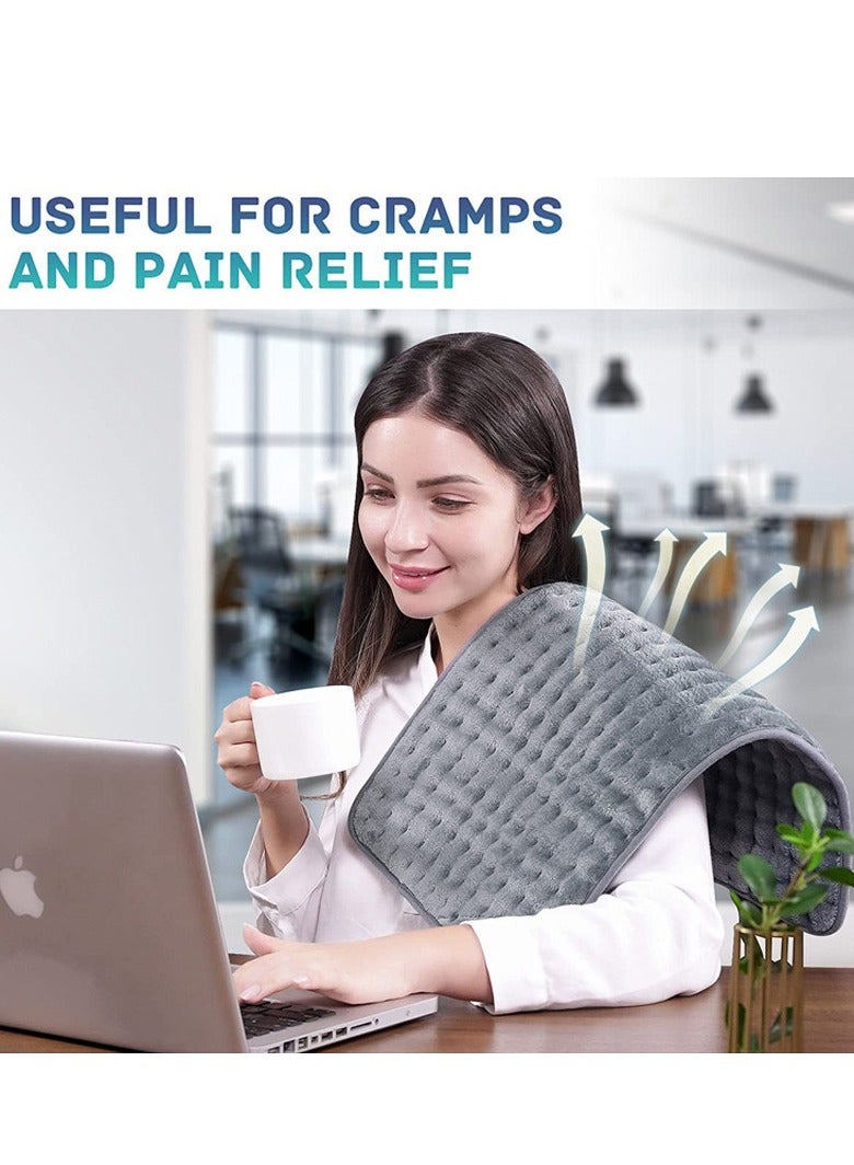 جولدفش وسادة تسخين كهربائية لتخفيف آلام الظهر والرقبة والكتف، 10 خيارات لدرجة الحرارة الكهربائية، 4 إعدادات مؤقت، إيقاف تلقائي، 12 × 24 بوصة، وسادة مدلك ساخنة - مدلك ساخن - Image 2