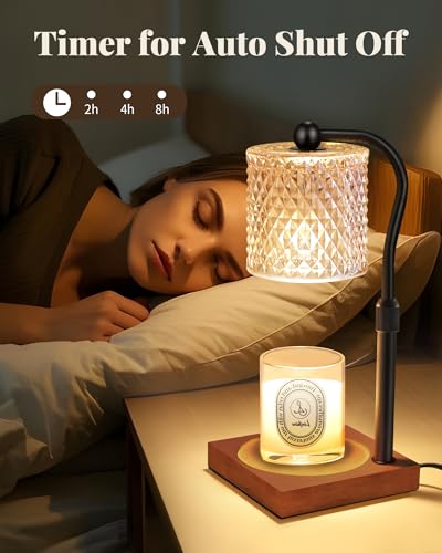Linstaine 2 Pack Candle Warmer Lamp with Timer Dimmer Adjustable Height, Birthday Housewarming New Home Decor Gifts for Women, Electric Wax Warmer for Jar Candles - Image 3