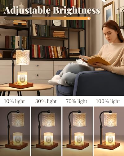 Linstaine 2 Pack Candle Warmer Lamp with Timer Dimmer Adjustable Height, Birthday Housewarming New Home Decor Gifts for Women, Electric Wax Warmer for Jar Candles - Image 5