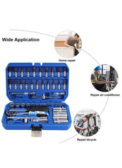 BOSS LIFE STYLE 53 Piece Compact And Convenient Quick Ratchet Sleeve Auto Repair Tool Set  - Image 4