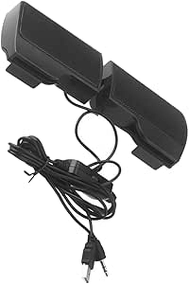 سماعة USB مكبرة للكمبيوتر المحمول مدمجة وقابلة للحمل مع مشبك، للاستخدام المكتبي والمنزلي، باللون الأسود - Image 1