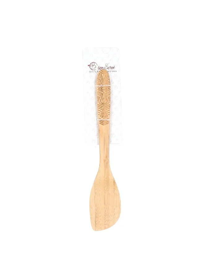 Bien Servi Eco-Friendly Bamboo Spatula with Embossed Handle Natural 30 cm C02-2301