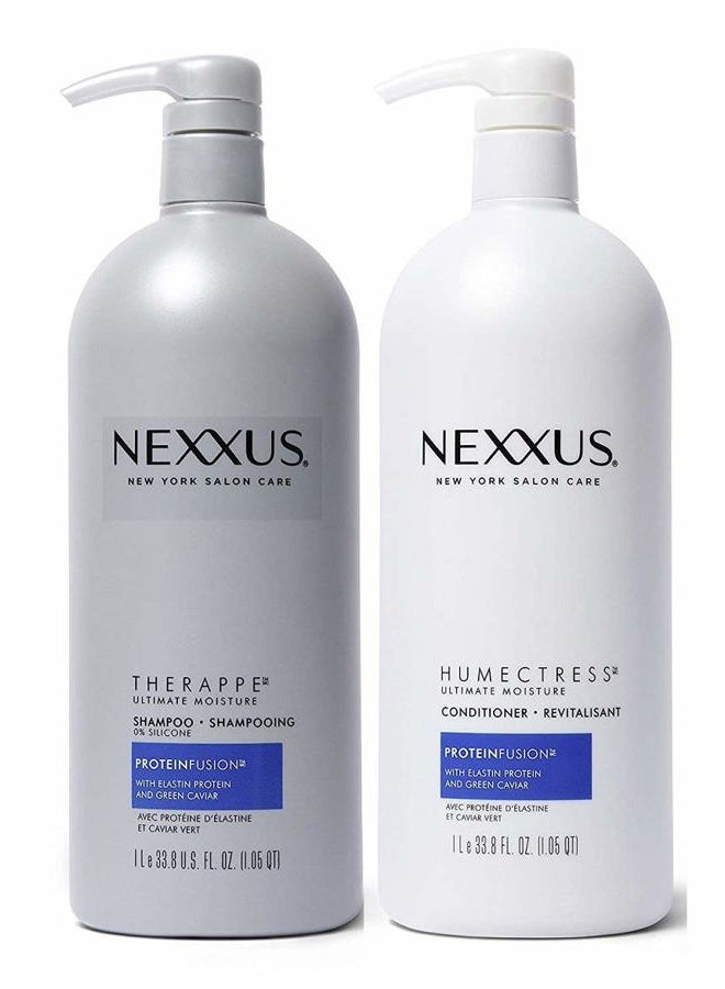 Nexxus Deep Hair Hydration Therappe Caviar Complex 33.8 floz and Humectress Caviar Complex Conditioner 33.8 floz - Image 1