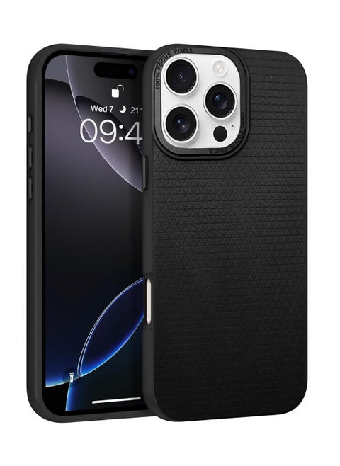 Liquid Air Case with Magfit Designed for Apple iPhone 16 Pro Max Back Cover - Matte Black