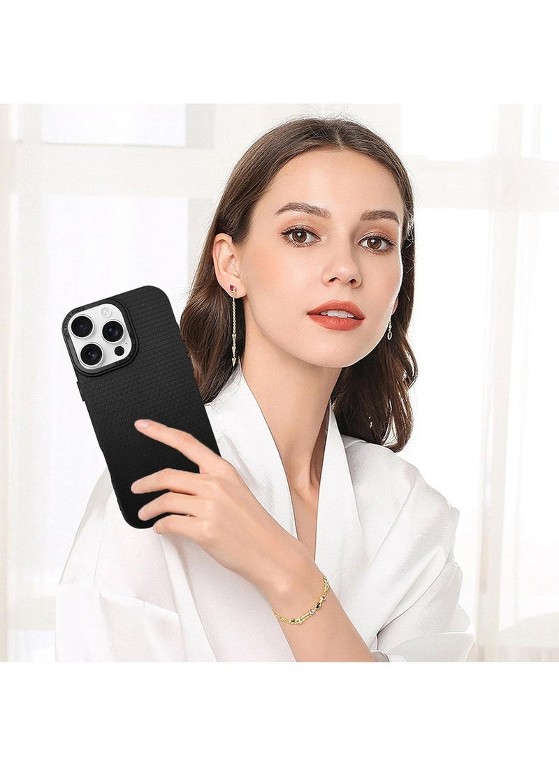 Liquid Air Case with Magfit Designed for Apple iPhone 16 Pro Max Back Cover - Matte Black