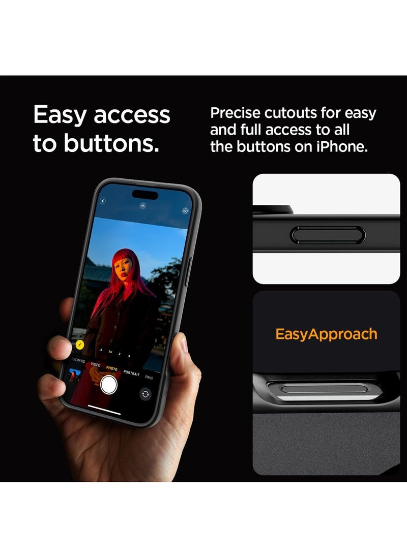 Liquid Air Case with Magfit Designed for Apple iPhone 16 Pro Max Back Cover - Matte Black