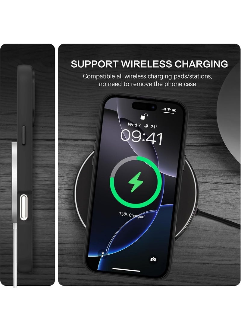 Liquid Air Case with Magfit Designed for Apple iPhone 16 Pro Max Back Cover - Matte Black