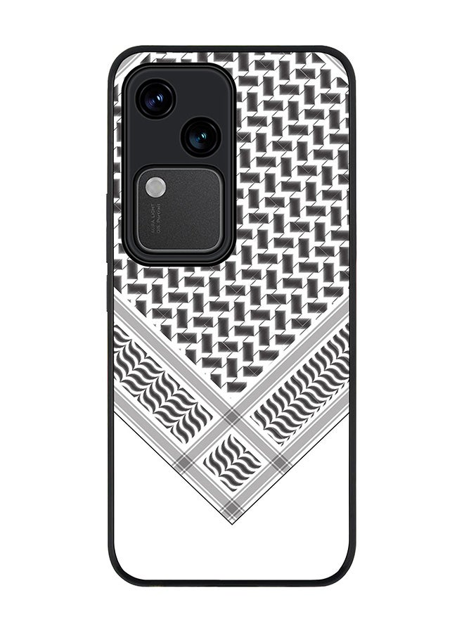 Stylizedd Rugged Black edge case for Vivo V30 5G, Slim fit Soft Case Flexible Rubber Edges Anti Drop TPU Gel Thin Cover -  Victory Shemag(Black) - Image 1