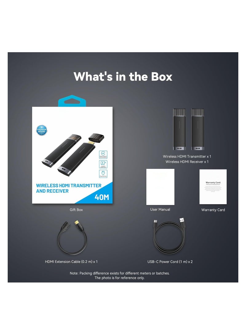 Wireless HDMI Transmitter and Receiver Kit - Portable HD HDMI Extender for Streaming Video from PC to Projector/Monitor/HDTV, Dual Band 2.4/5GHz HDMI Adapter. - Image 5