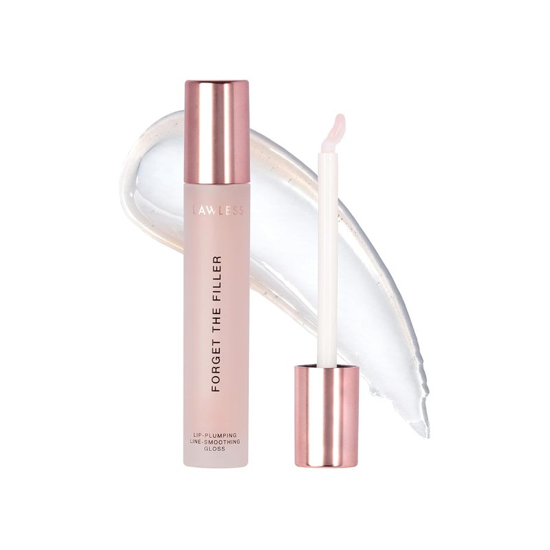 Lawless Queen Forget the Filler Lip Plumping Line Smoothing Gloss  Rosy Outlook  Premium Volumizing Lip Gloss with Natural Ingredients Designed to Plump Firm and Hydrate Lips 019 oz