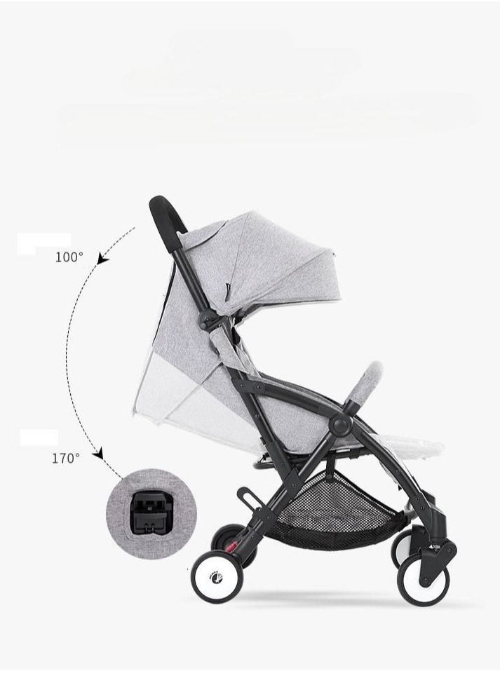 Generic Baby Portable Stroller Adjustable Baby Single Stroller With Storage Basket, Easy To Fold, and Compact Design  - Image 5