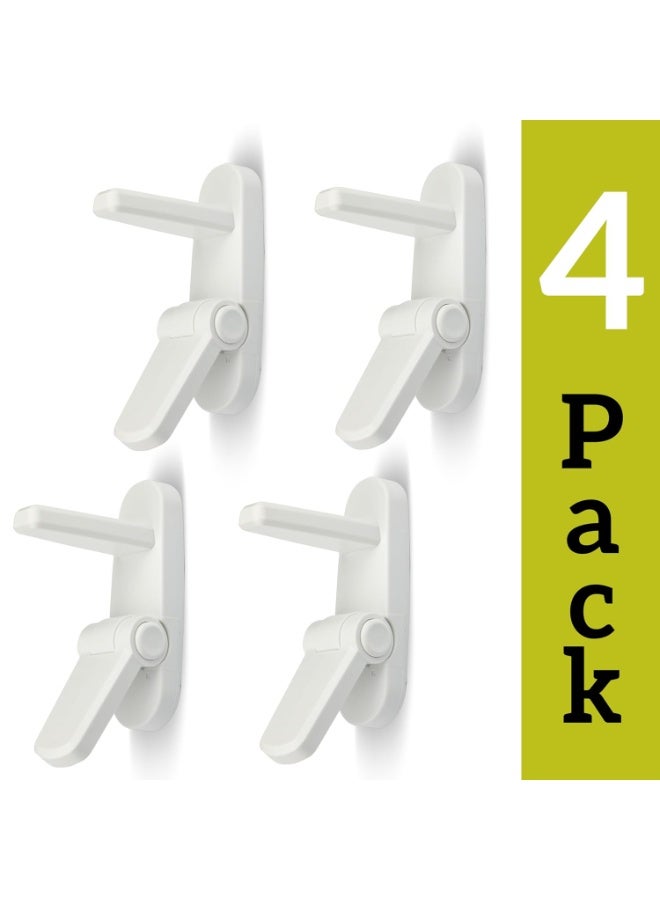 Wappa Baby Door Lever Locks (4 Pack) - Prevents Toddlers from Opening Doors - Durable ABS with 3M Adhesive - Easy One-Hand Operation for Adults, No Tools Needed - Image 5