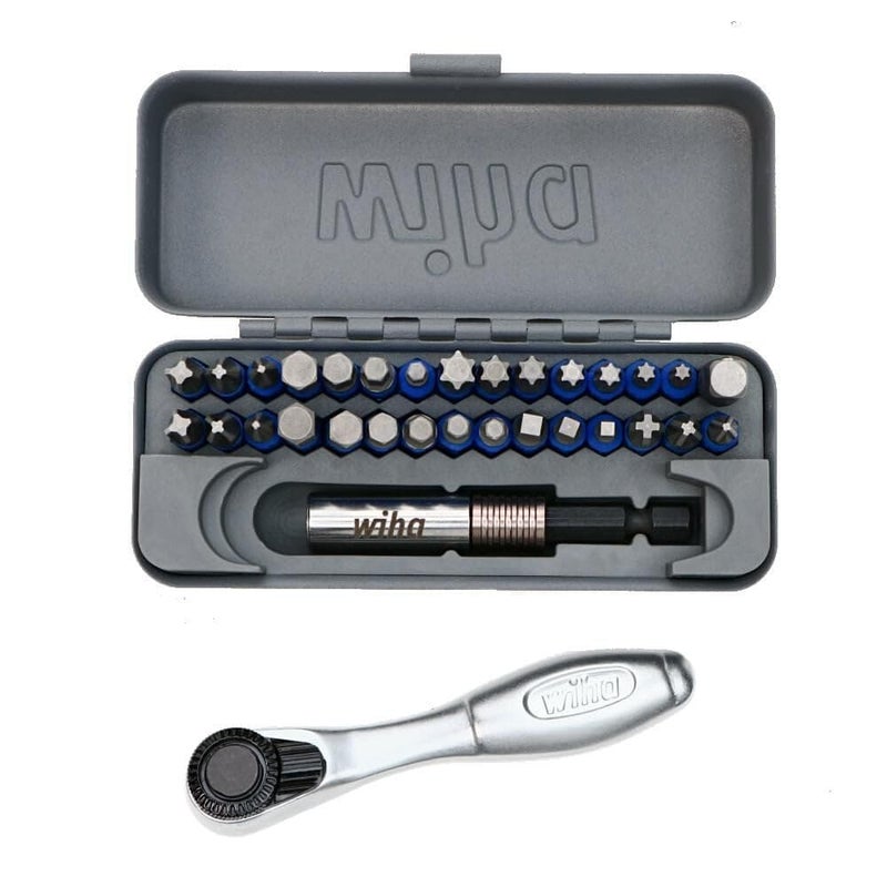 Wiha 76889 32 Piece GoBox TerminatorBlue Impact Bit Set with Mini Ratchet - Image 1